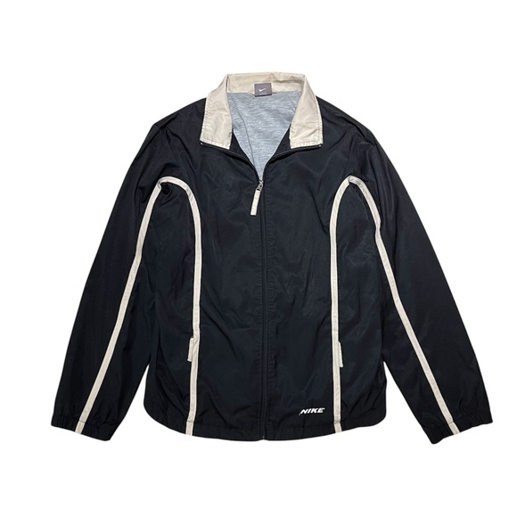 Nike Jackets & Blazers - Nike Jacket Women’s Large Black‎ Tan Cinched Vintage Y2K Early 2000s Windbreaker